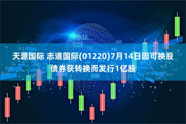 天源国际 志道国际(01220)7月14日因可换股债券获转换而发行1亿股