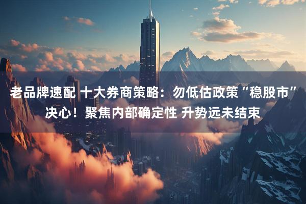 老品牌速配 十大券商策略：勿低估政策“稳股市”决心！聚焦内部确定性 升势远未结束